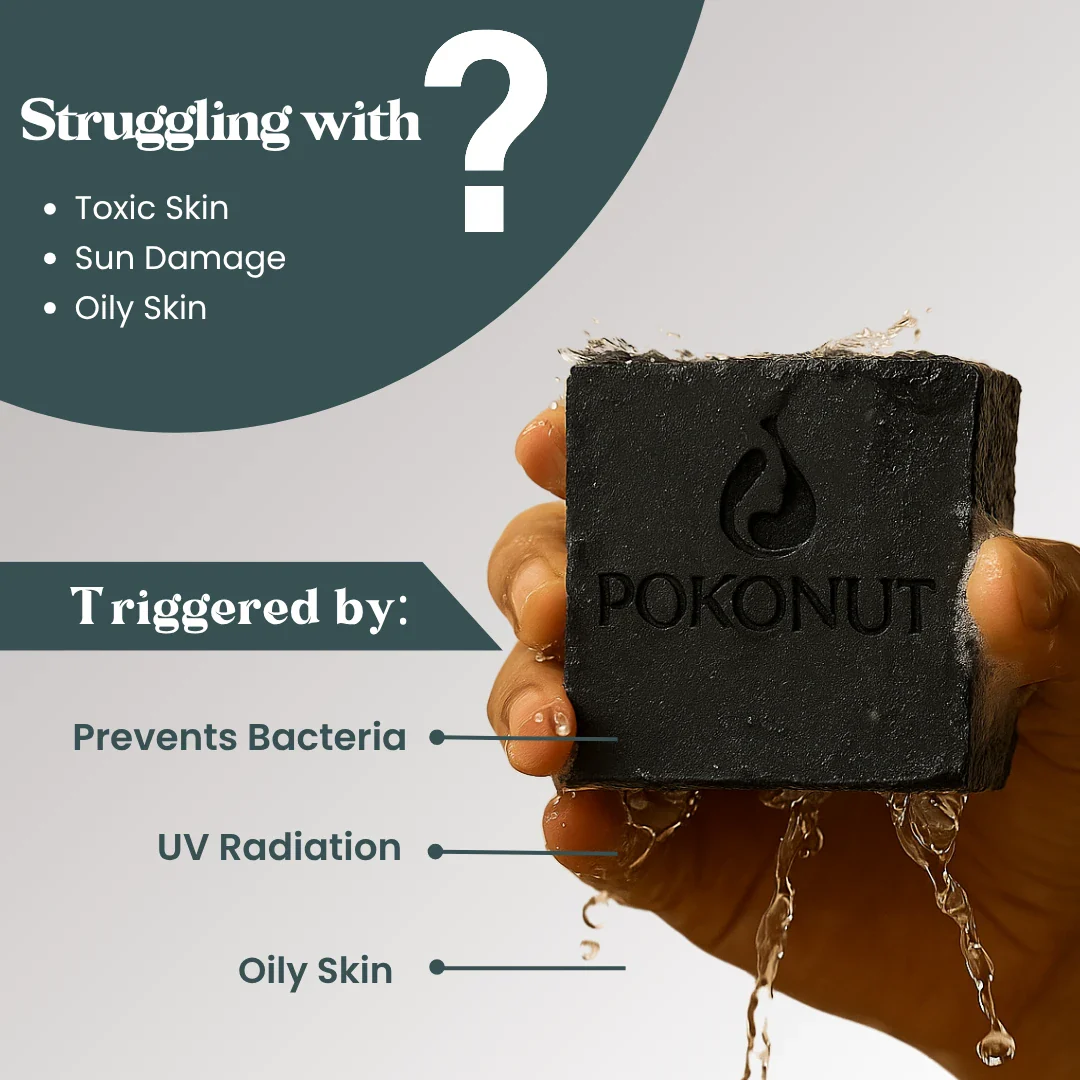 Pokonut Charcoal Soap - Image 3