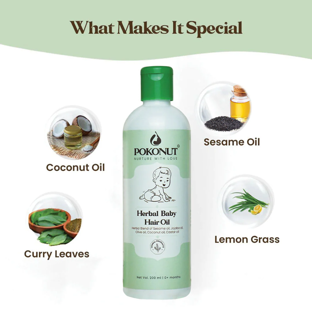 Herbal Baby Hair Oil-200ml - Image 3