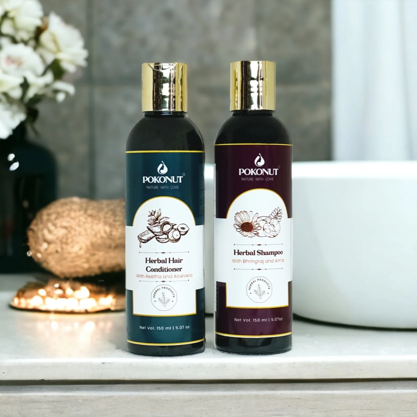 Herbal Hair Care kit (Herbal Shampoo, Herbal Conditioner)-150 Ml Each - Image 7